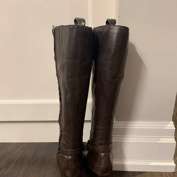 steve madden 90s knew high brown leather boots - Picture 6 of 6